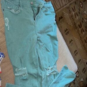 Old Navy Women's Jeans in Light Teal